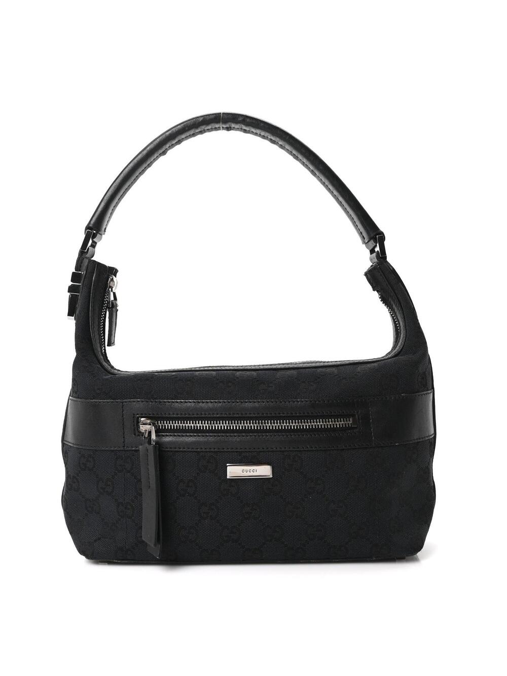 Gucci Gg Canvas Shoulder Bag Black #305217G59B